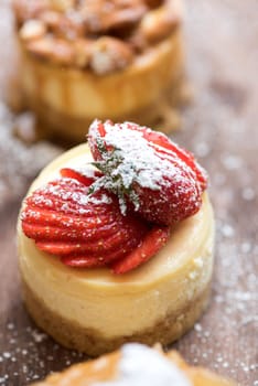 Decorated american cheesecake. Yummy !