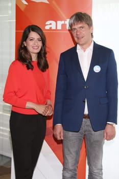 Linda Zervakis,Wolfgang Bergmann,Arte Press Conference "Summer of Peace"",Side Hotel Hamburg,Hamburg,04.06.2015"
