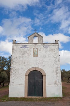 San Isidro hermitage, Mirandilla, Badajoz, Extremadura, Spain. Shrine located at dehesa forest
