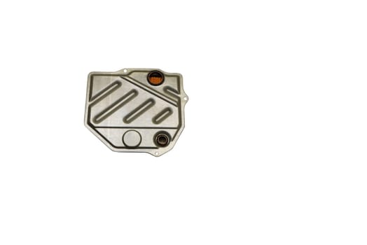 New transmission oil filter on white background