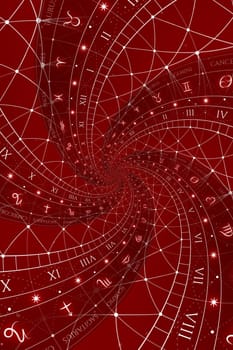 Zodiac Signs Horoscope background. Concept for fantasy and mystery