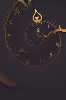 Droste effect background. Abstract design for concepts related to time, deadline and business.