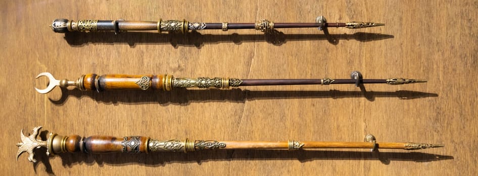 Black magic wands. Abstract concept for fantasy, mystery and sorcery