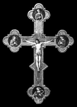 Antique crucifix made of gold - Roman Catholic Church, Jesus Christ