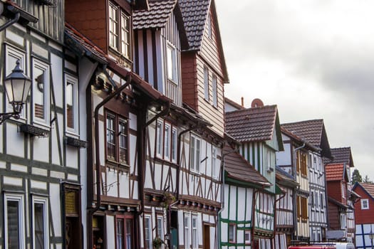 picturesque houses in Bad Sooden-Allendorf in the Werra Valley in Germany, Hessen