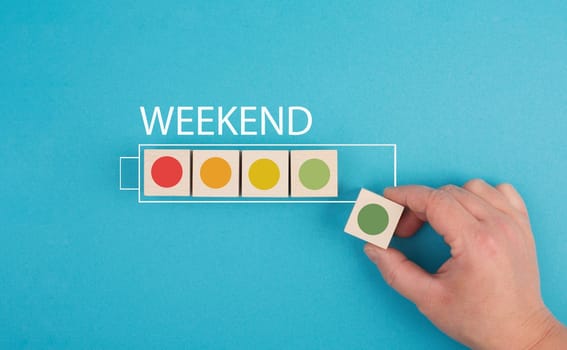 Weekend loading, recover and relax form working week, planning a trip for the weekend, lifestyle concept