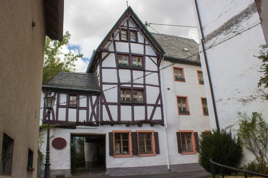 Treis-Karden town with the Moselle river in Rhineland-Palatinate, Germany