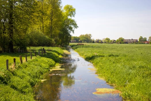 German countryside landscape, Lower Rhine Region, Germany