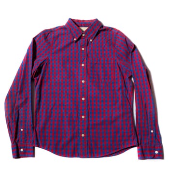 Casual long sleeve men's shirt on white background
