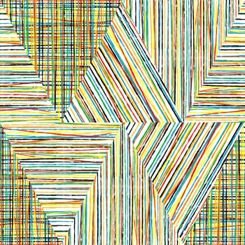 Colorful striped grunge geometrical seamless background with  triangles made of lines