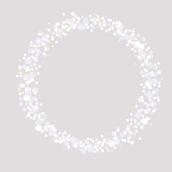 Holiday wreath with snowflakes and stars