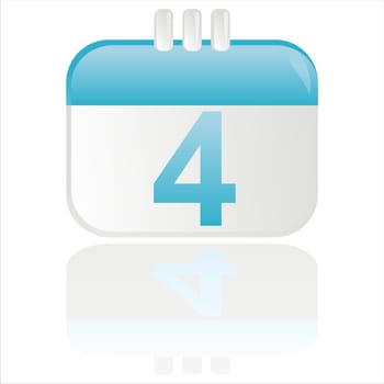 glossy 4th of July calendar icon