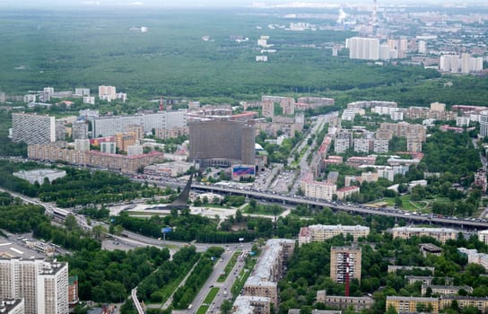 View of Moscow from a height of 337 meters