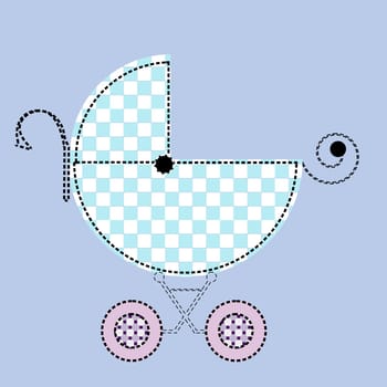 illustration of vector baby pram