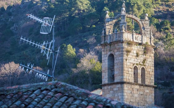 Church Tower of Santa Maria de la Asuncion, Banos de Montemayor, Ambroz Valley, Caceres, Extremadura, Spain