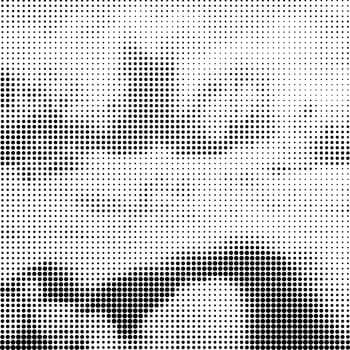 Halftone Pattern. Set of Dots. Dotted Texture on White Background. Overlay Grunge Template. Distress Linear Design. Fade Monochrome Points. Pop Art Backdrop.