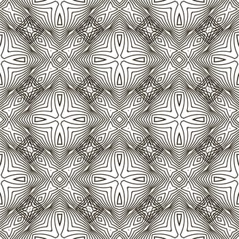 Line Icon Seamless Pattern Isolated on White Background.