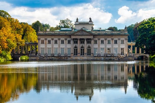 Palace on the Isle also known as Baths Palace or Palace on the Water - Royal Baths Park, Warsaw, Poland