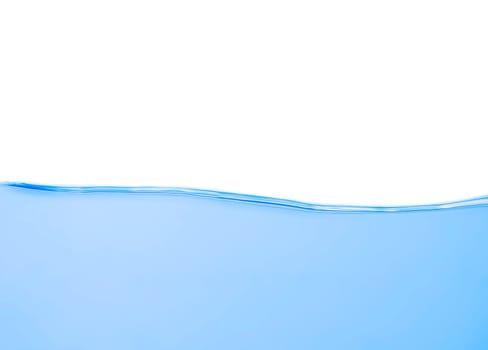 Water wave with bubbles on a white background