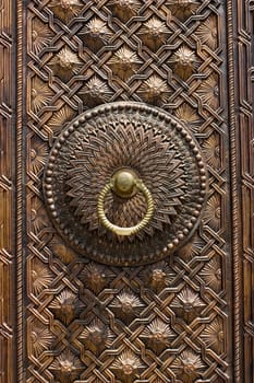 Natural old metal door,Armenia.