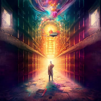 Gate of light, spirituality and religious belief, inner dimension, holy spirit and eternal soul