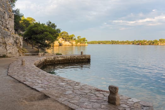 View of the canal sveti ante at sibenik in croatia