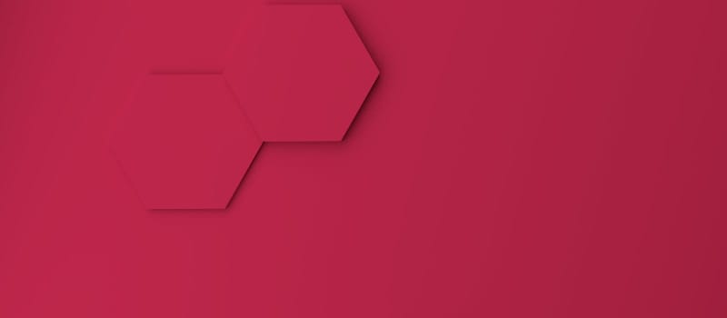 Abstract modern magenta honeycomb background, color of the year 2023, 3d rendering concept backdrop