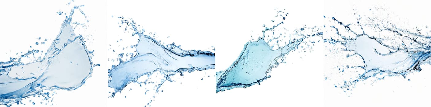 Water splash isolated on white background