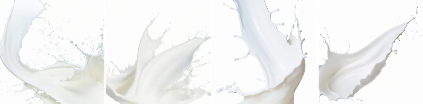 Milk splash isolated on white background