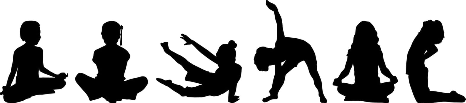 Silhouette child's yoga