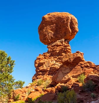 National Park landscape in Utah, USA. Nature scene showing beautiful  pinnacles.