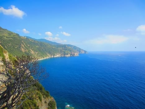 Italian coast in Liguria
