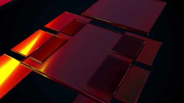 Glossy plates. Computer generated 3d render