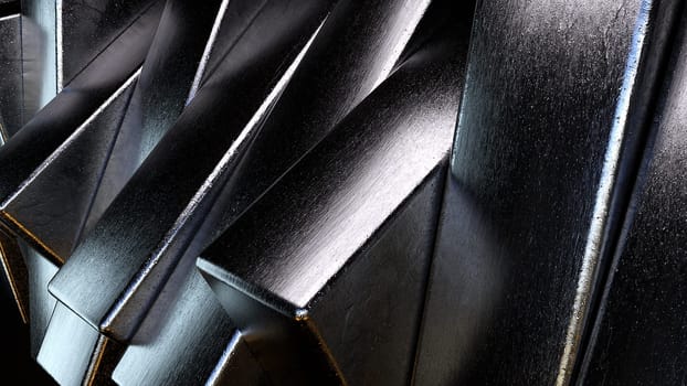 Steel squares. Computer generated 3d render