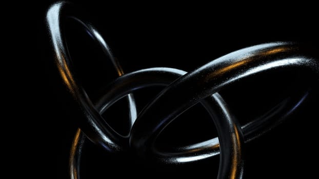 Steel circles. Computer generated 3d render