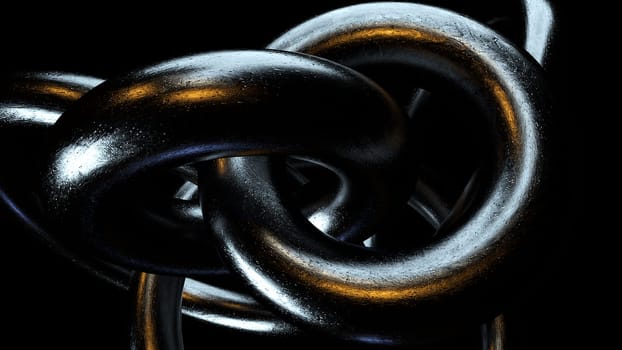Steel circles. Computer generated 3d render