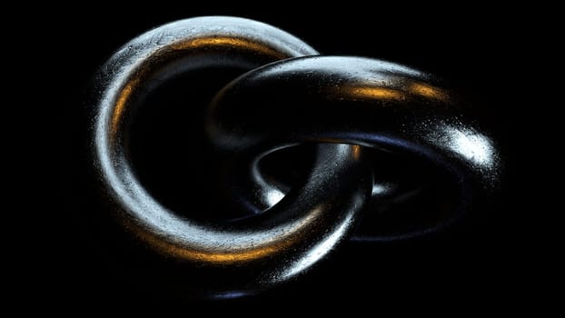 Steel circles. Computer generated 3d render
