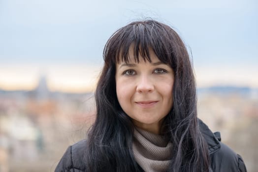 Portrait of a nice ukrainian girl visiting Rome