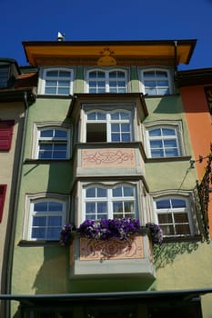 Bay rinsate at the house in medieval Rottweil