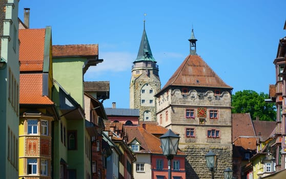 City center with Black Gate in the city of Rottweil