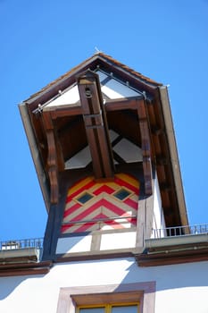 Detailed view of an elevator dome of a house in Rottweil