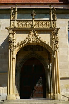 Entrance gate of the Holy Cross Church in the town of Rottweil