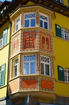 Bay rife with ornamantes at the house in Rottweil