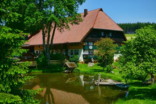 Beautiful country house with pond in the Black Forest