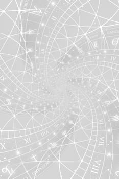 Abstract old conceptual background on mysticism, astrology, fantasy - white