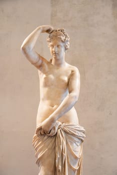 Florence, Italy - Circa June 2021: statue of Venus, Roman copy of ancient Greek sculture, 4th Century BC