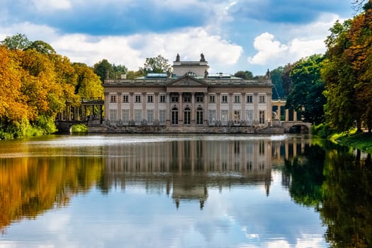 Palace on the Isle also known as Baths Palace or Palace on the Water - Royal Baths Park, Warsaw, Poland