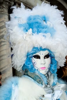 VENICE, ITALY - Febrary 7 2018: The masks of the Venice carnival 2018