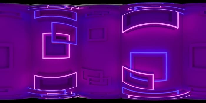 3d illustration, 3d rendering, vr 360 panorama abstract images of the geometry background