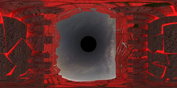 3d illustration, 3d rendering, vr 360 panorama abstract images of the geometry background